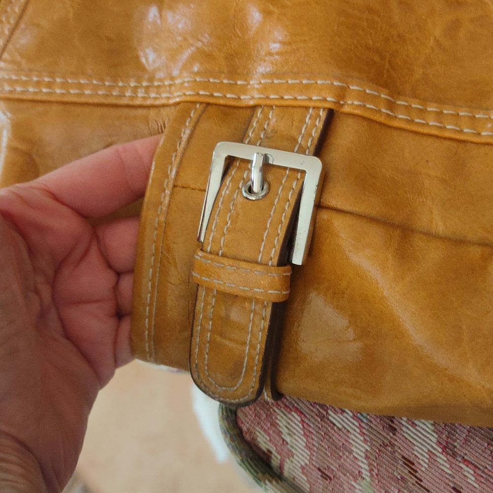 Rosetti Mustard Shoulder Bag with Buckle Accents - Picture 2 of 9